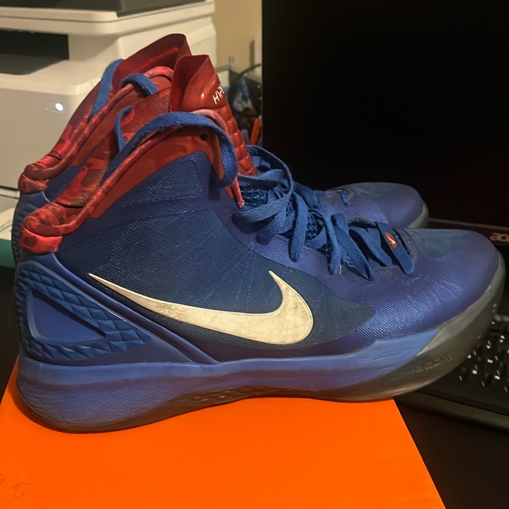 Nike Zoom Hyperdunk Blue Red Mens US Size 13 EUR 47.5 487427-400 Sneakers
